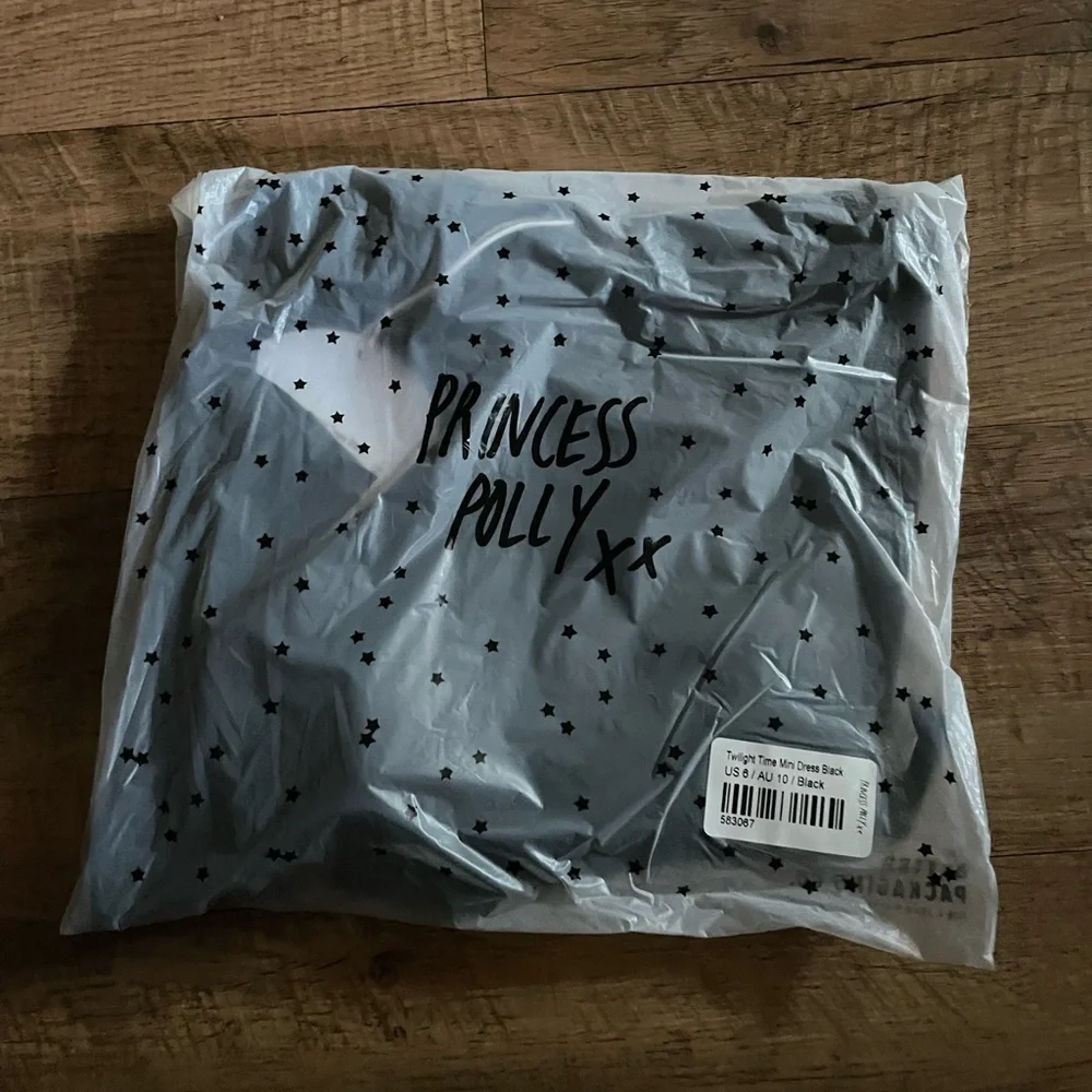 PRINCESS POLLY Twilight Time Mini Dress Black - Picture 2 of 3